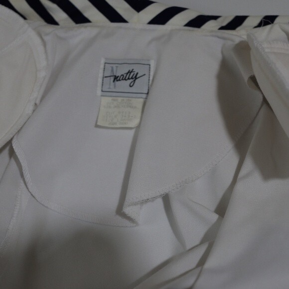 Vintage Natty Nautical Striped Metallic Gold Preppy Doleman Jacket USA LG - Picture 13 of 16